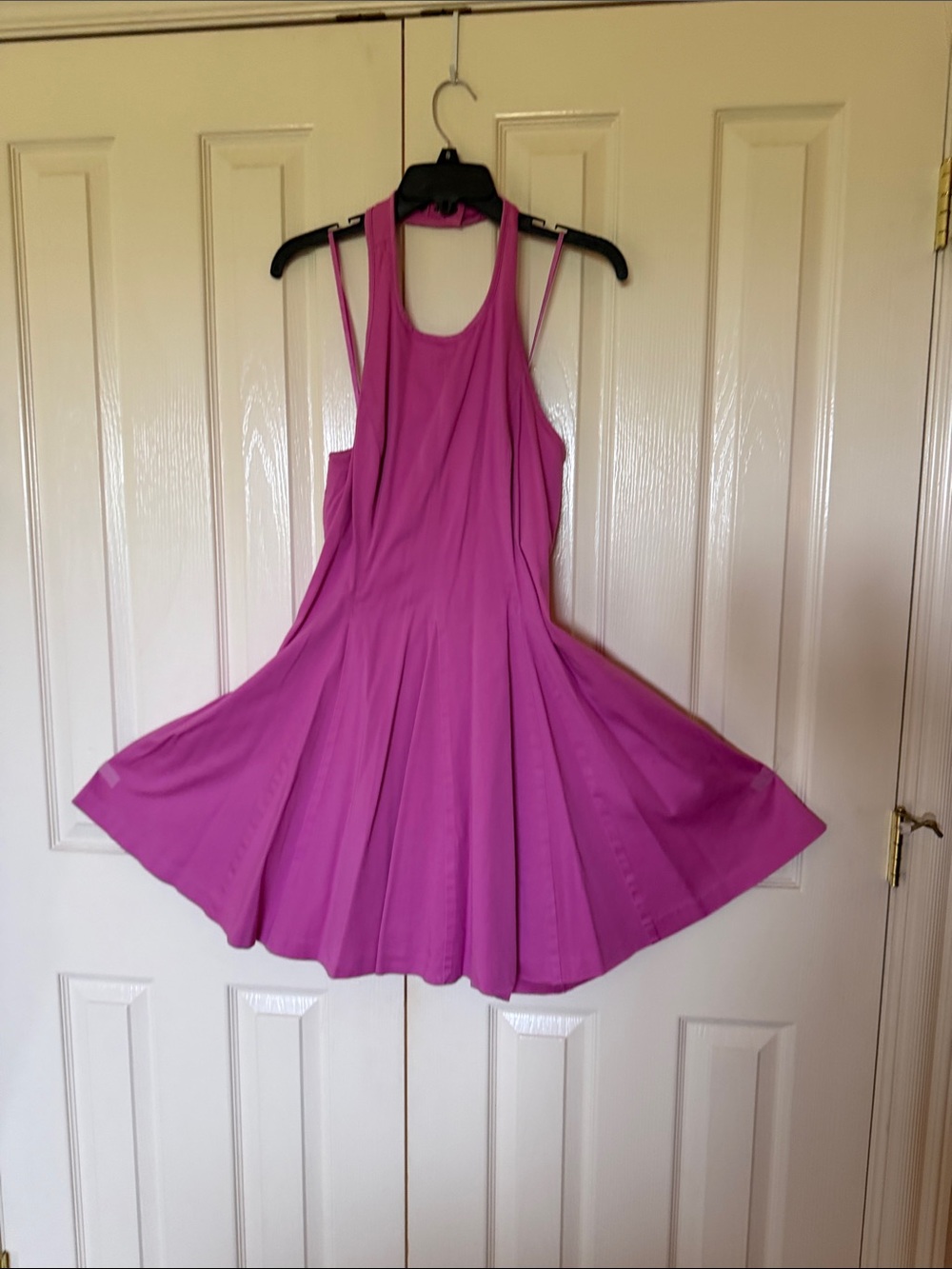 Jessica Simpson Magenta Scoop Neck Flared Mini Dress
